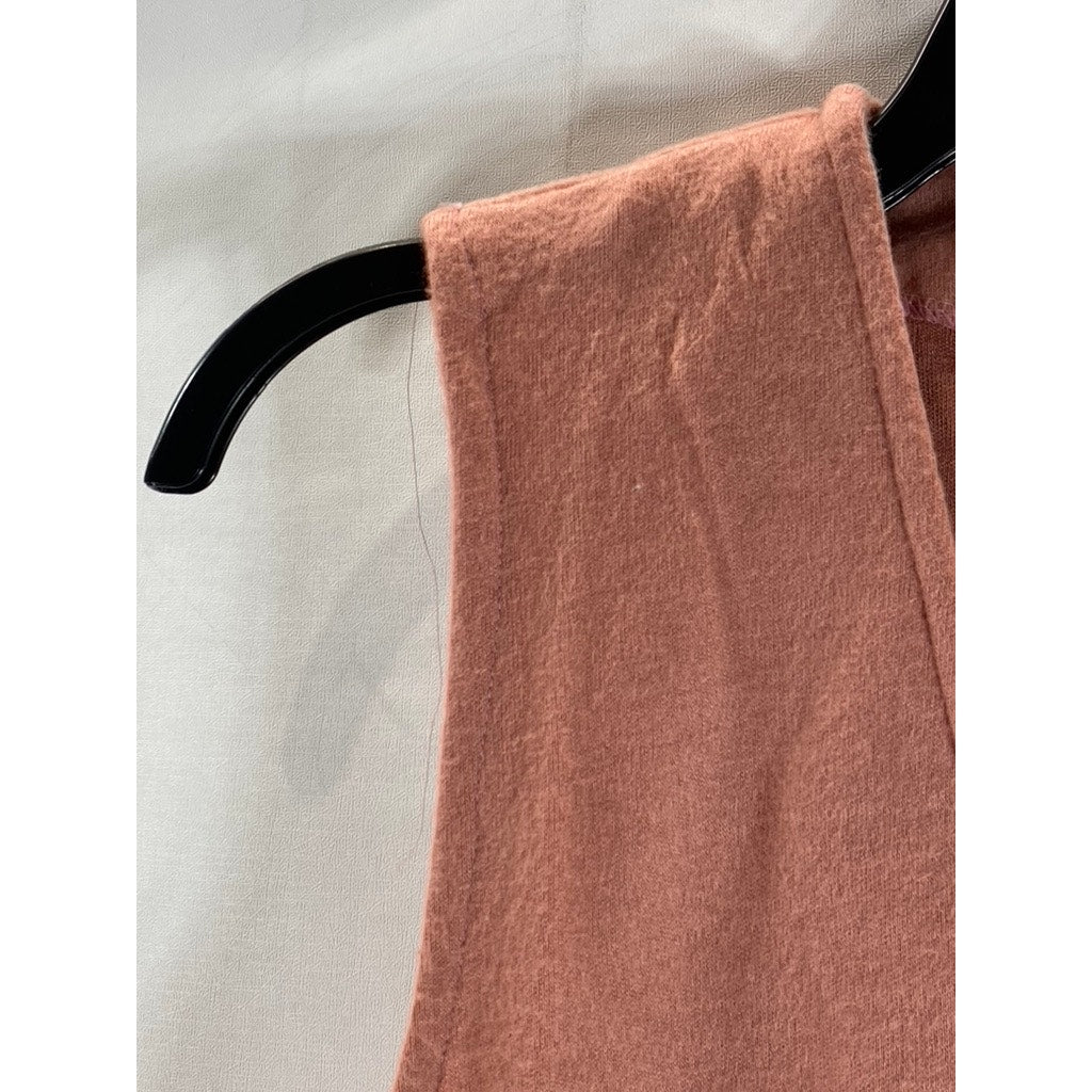 HELEN SUE Women's Rust Vintage Five-Button Sleeveless Vest SZ M