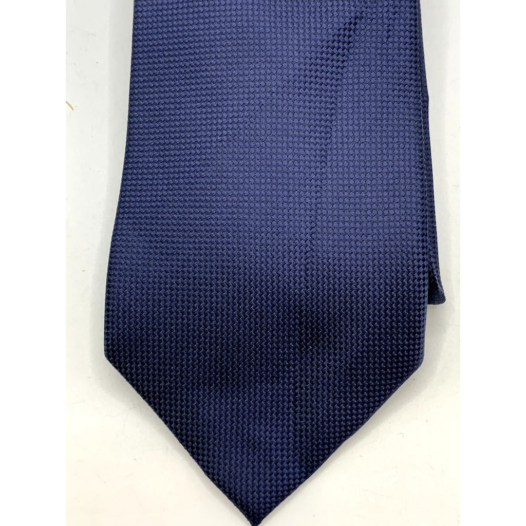 JOHN HENRY Men's Navy Blue Birds Eye Solid Tie OS
