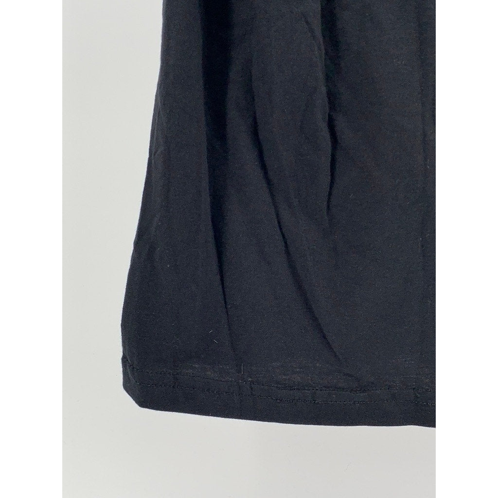 GILDAN Men's Black Logo Graphic Crewneck Casual Short Sleeve T-Shirt SZ S