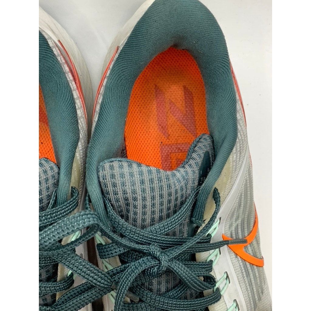 NIKE Men's Pure Platinum-Orange Mesh Air Zoom Pegasus 39 Sneakers SZ 7