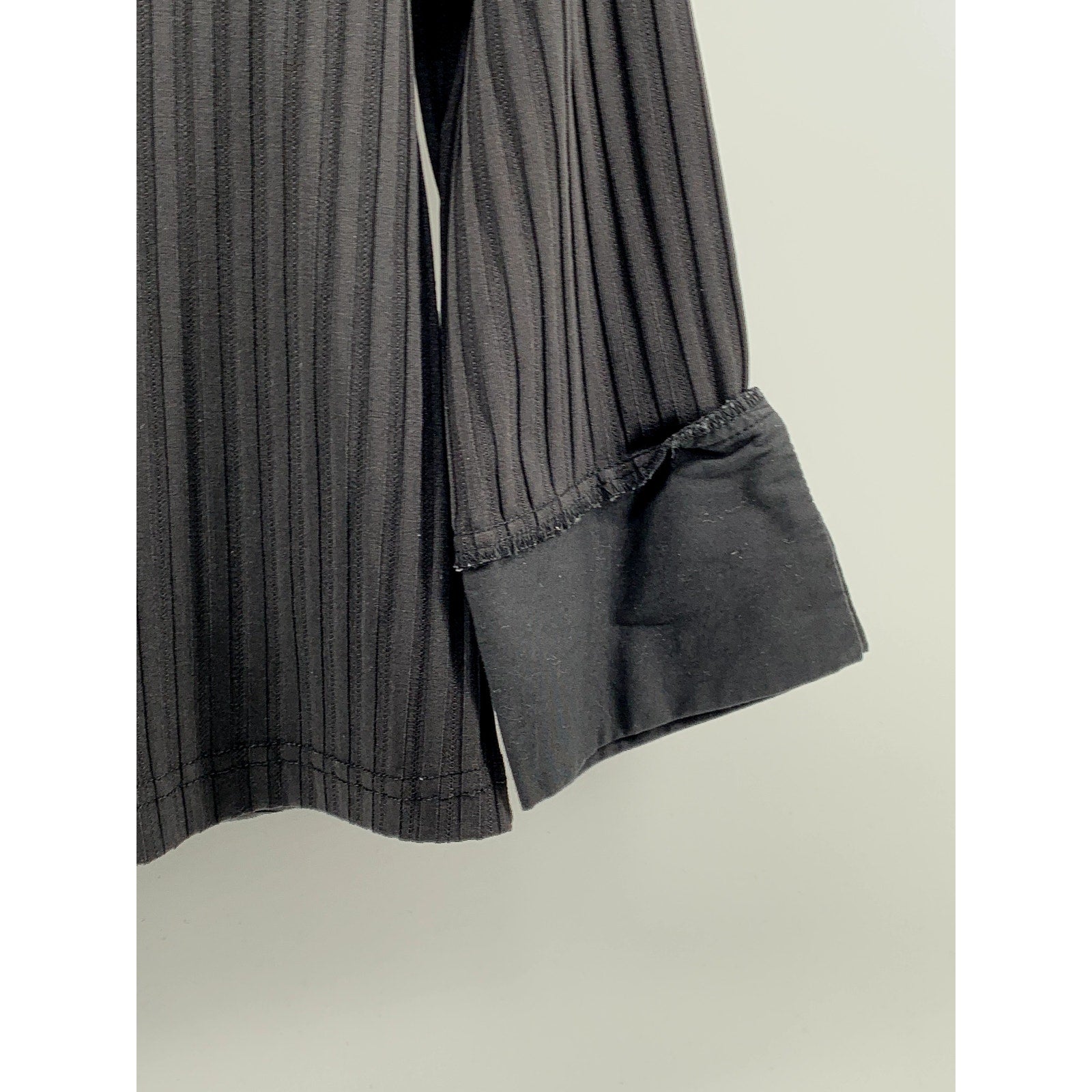 JESSICA Women's Vintage 90's Black Wide-Rib Long Sleeve Button-Up Top SZ L