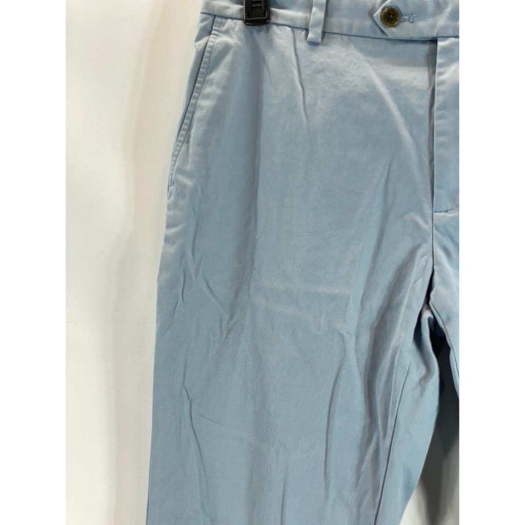 BROOKS BROTHERS Men's Blue Milano Slim-Fit Stretch Supima Chino Pants SZ 38X30