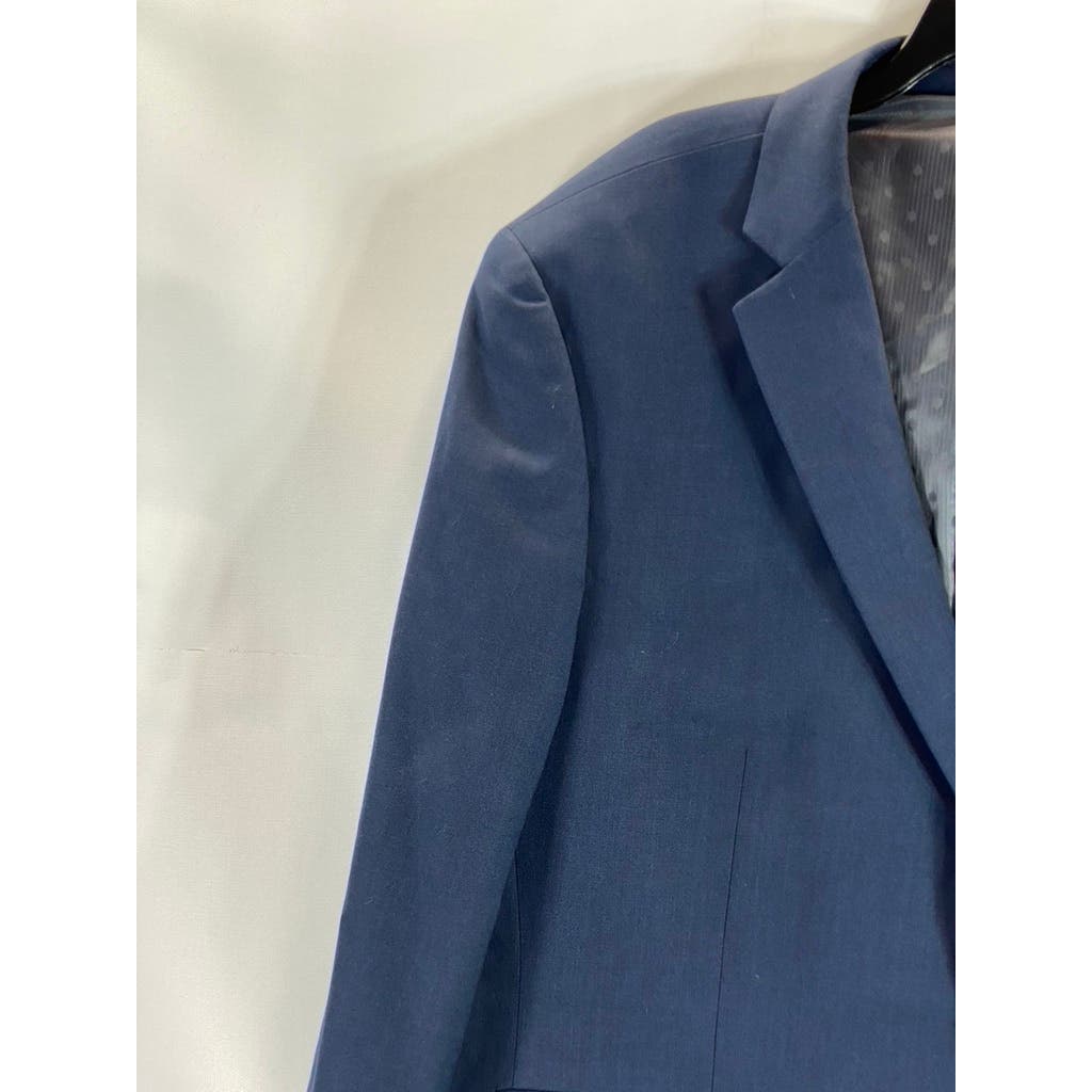 PERRY ELLIS PORTFOLIO Men's Blue Slim-Fit Two-Button Suit Jacket SZ 46R