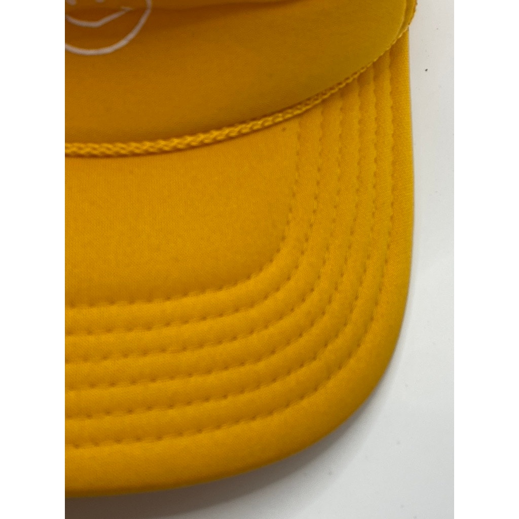 OTTO Men's Yellow Don't Worry Be Happy Graphic Mesh Trucker Snapback Hat SZ OS