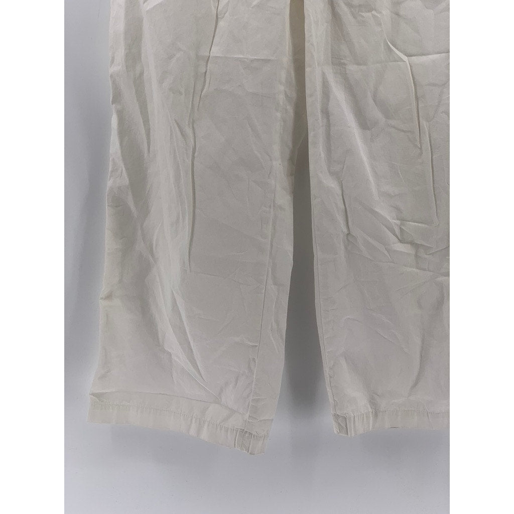 ARITZIA TNA Women's White Solid Straight-Leg Relaxed Fit Pajama Pant SZ XS