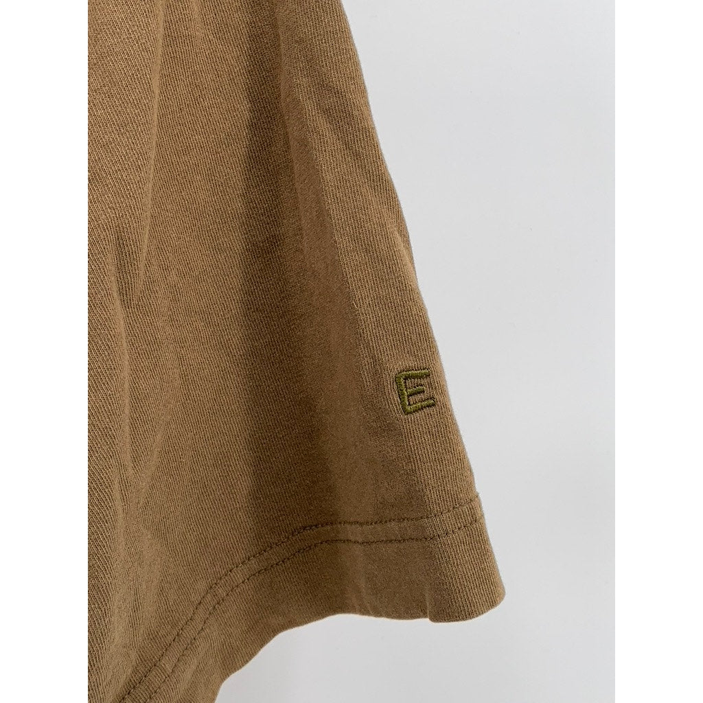 EVERLANE Women's Brown Crewneck Organic Cotton Slouch Short Sleeve Top SZ XS