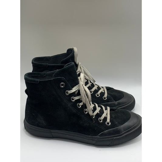 ALLSAINTS Men's Black Dumont Suede High-Top Lace-Up Sneakers SZ 41(US8)