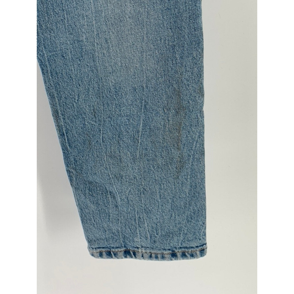 ZARA Women's Blue Denim Five-Pocket Skinny Leg Regular-Fit Jeans SZ 8