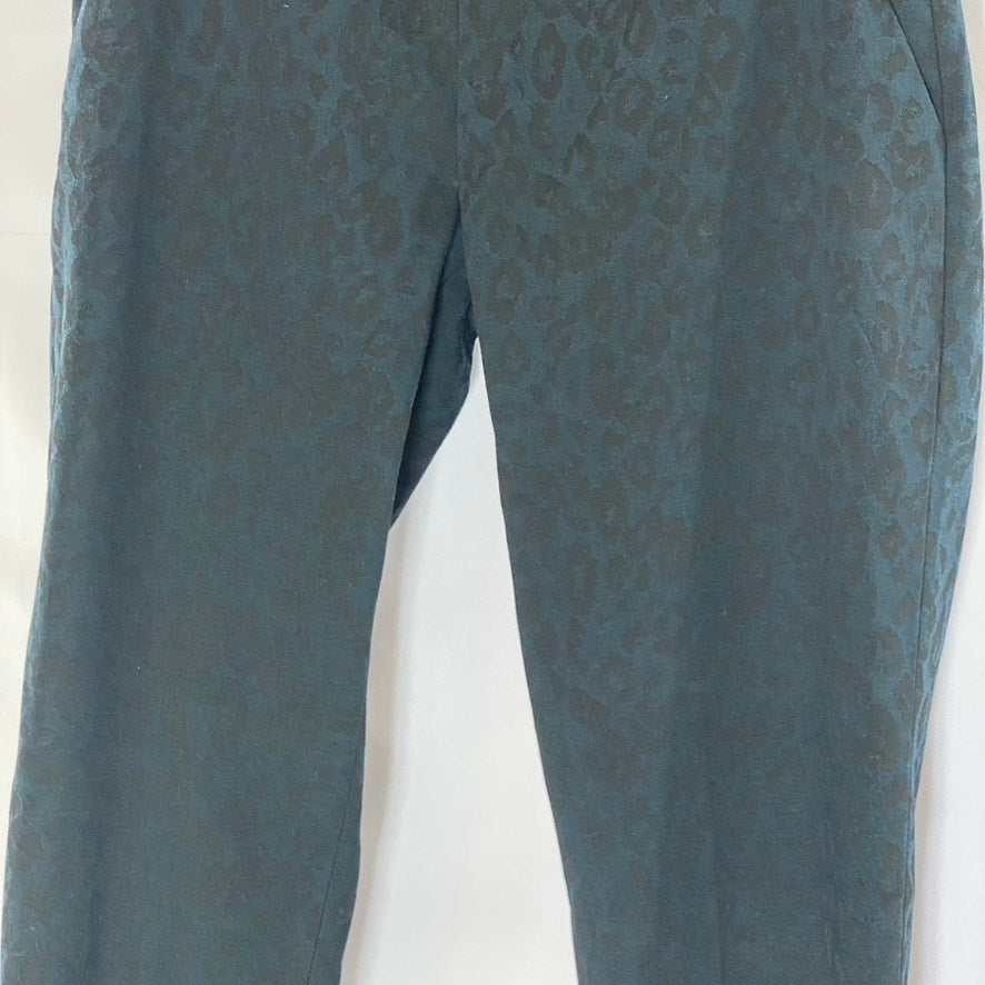 UNIQLO Women's Navy-Black Animal Print Elastic-Waist Pull-On Slim Pant SZ S