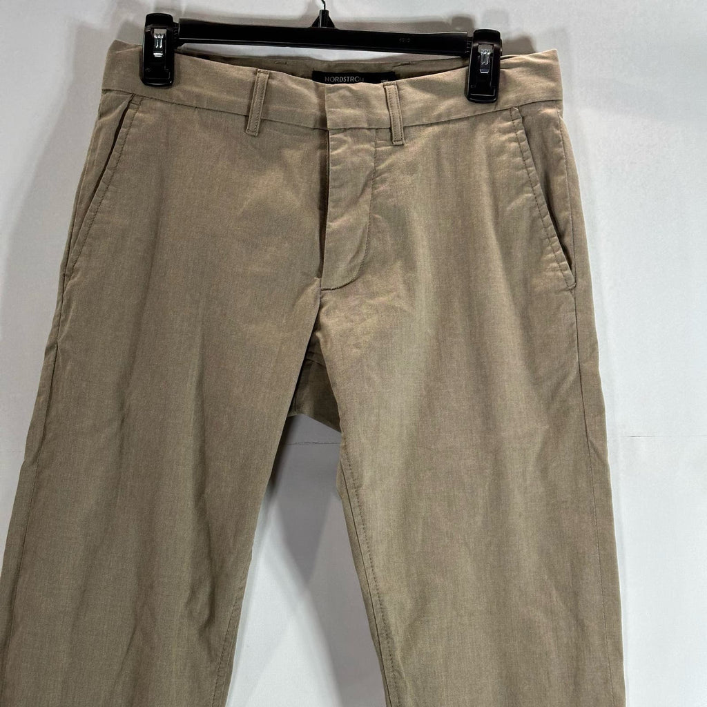 NORDSTROM Men's Brown Slim-Fit Flat Front CoolMax Performance Chino Pant SZ29X32
