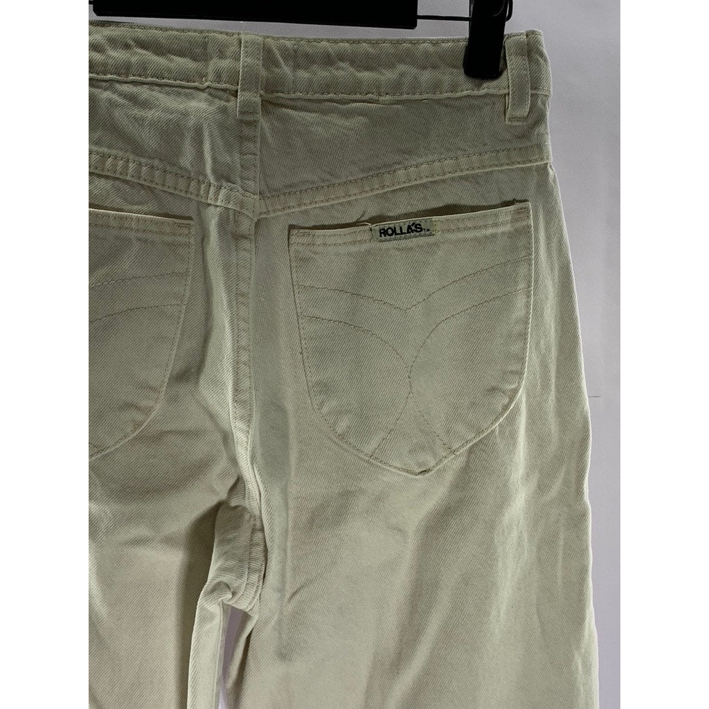 ROLLA'S JEANS Women's Off-White High-Rise Original Straight Denim Jean SZ 26