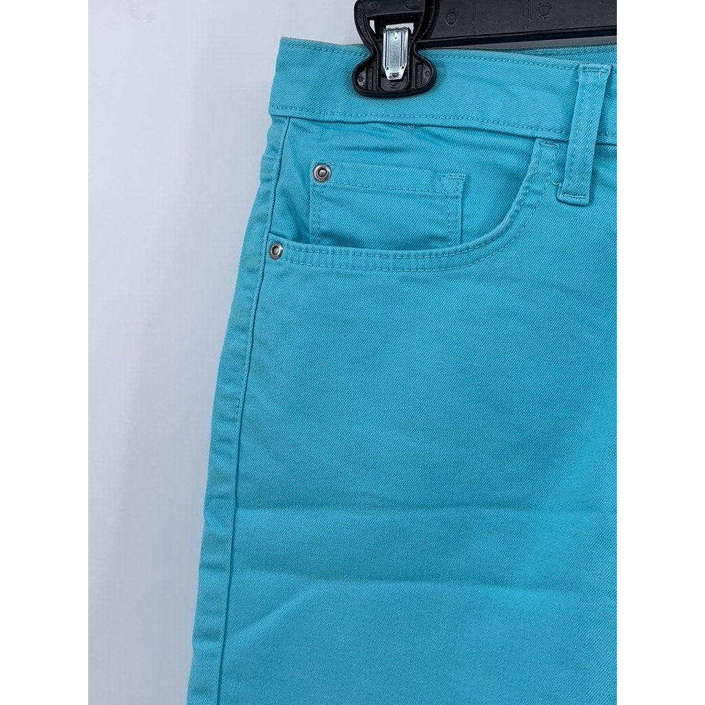 LEE Women's Light Blue Straight Leg Shorts SZ M