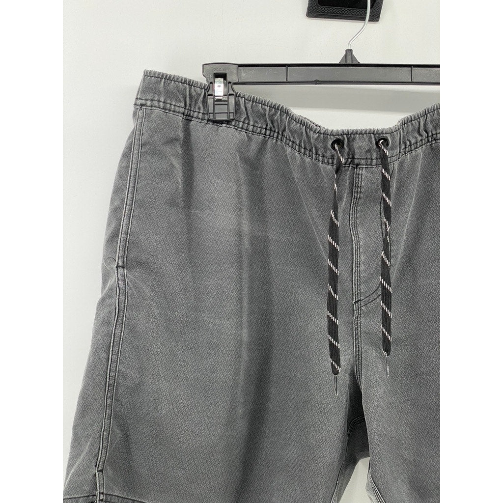 THALIA SURF SHOP Men’s Washed Black Drawstring Pull-On Board Shorts SZ XL