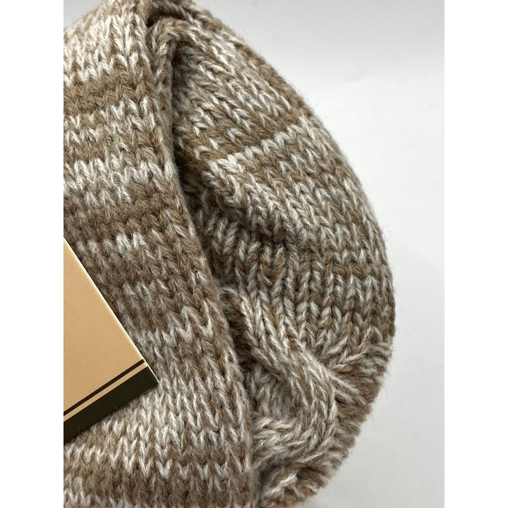 LEGMOGU'E Women's Taupe Rhythmic Mesh Chunky Knit Textured Boot Socks SZ OS
