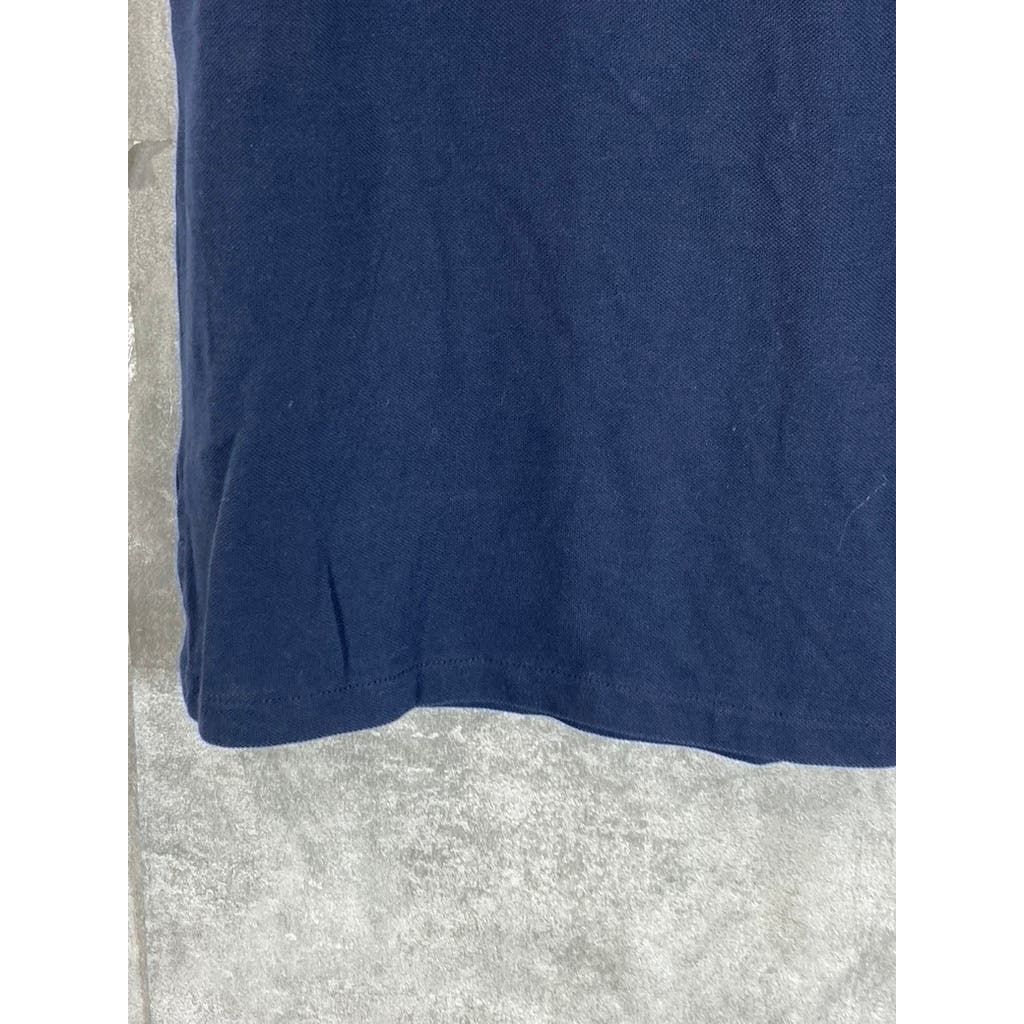 BONOBOS Men's Navy Superfine Slim-Fit Pique Short Sleeve Polo Shirt SZ M