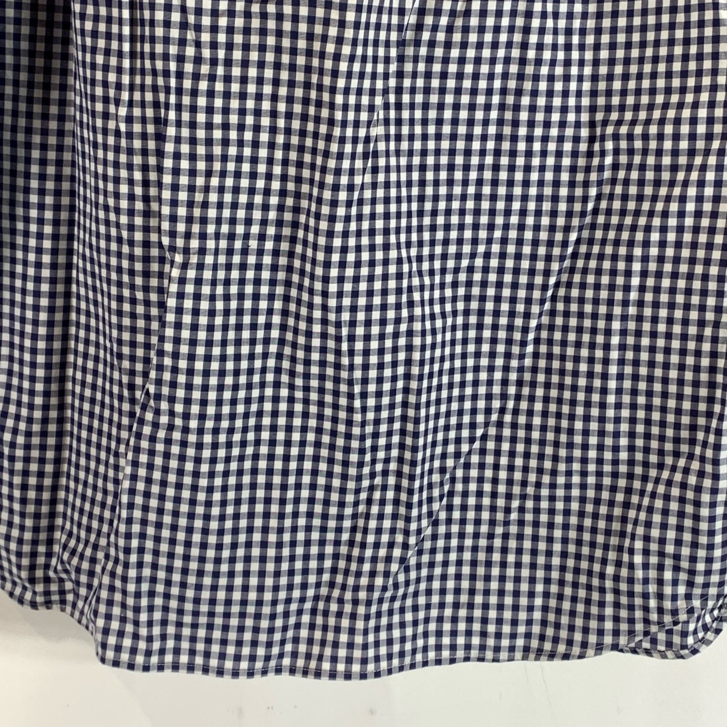 J. CREW Men's Oasis Authentic Navy/White Gingham Classic Bowery Dress Shirt SZ L