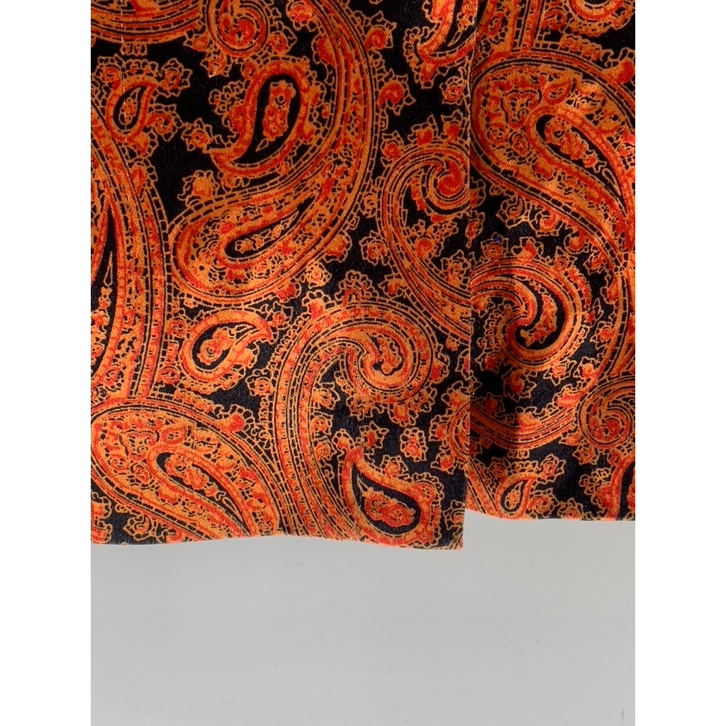 CINQ A SEPT Women's Orange Paisley Print One-Button Notch Collar Blazer SZ 10