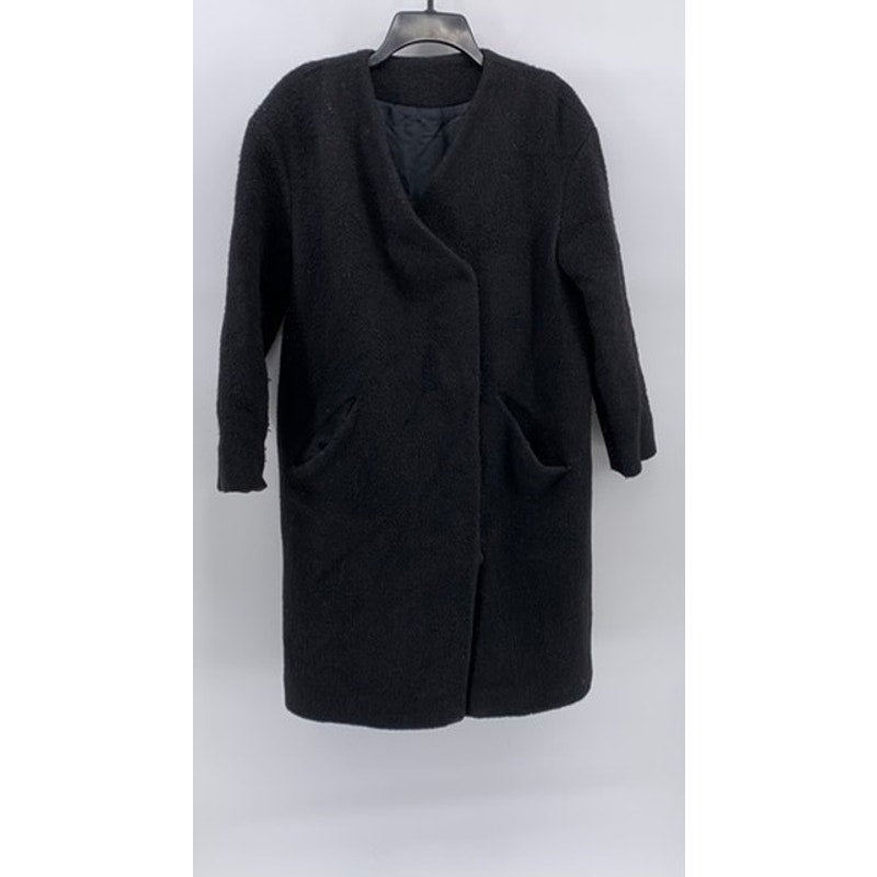 & OTHER STORIES Women’s Black Wool-Blend Asymmetrical Coat SZ 6