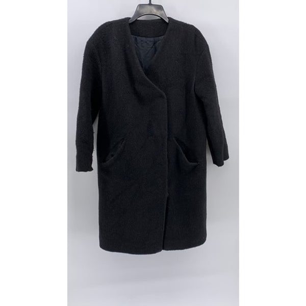 & OTHER STORIES Women’s Black Wool-Blend Asymmetrical Coat SZ 6