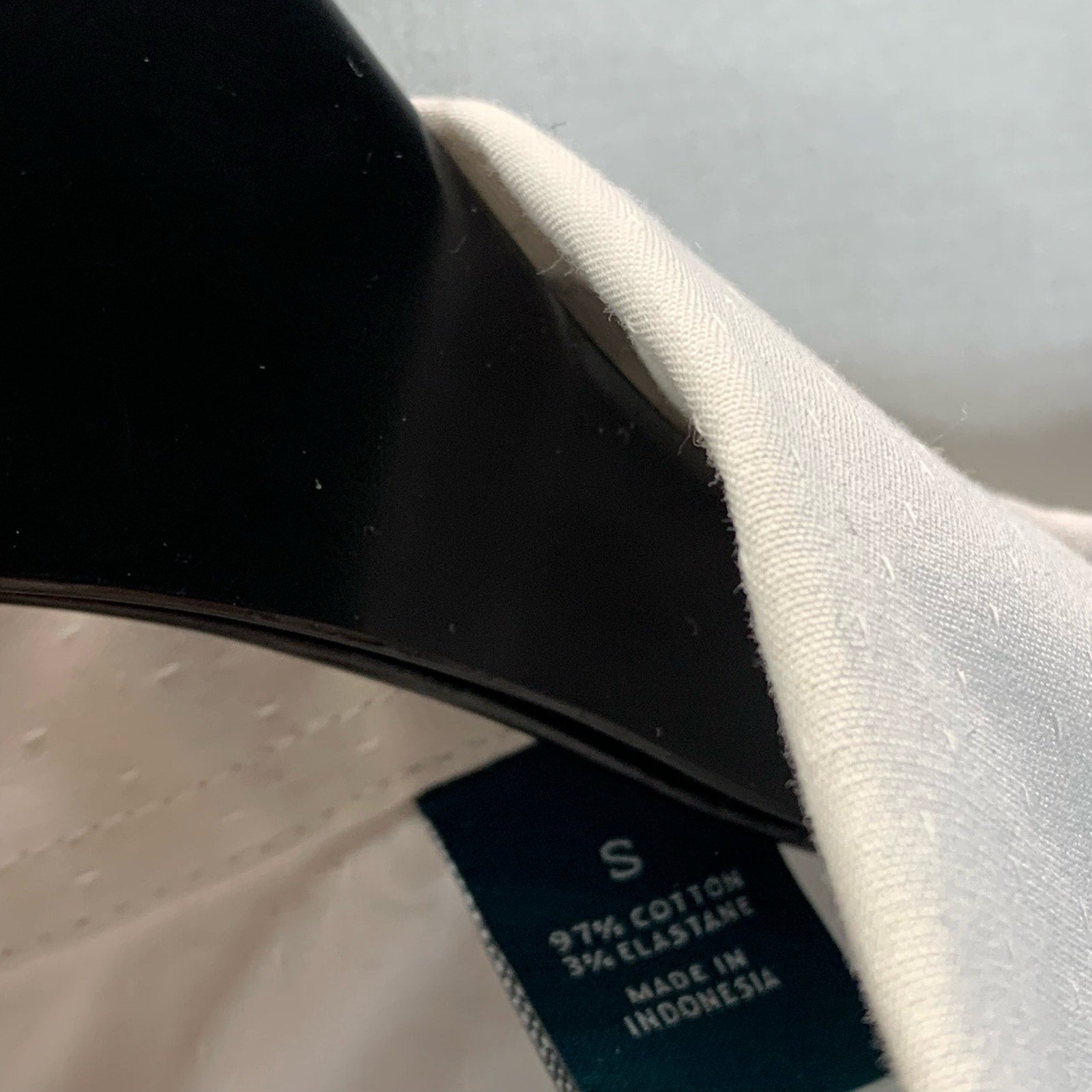 PERRY ELLIS Men's White Textured Dot Stretch Regular-Fit Button-Up Shirt SZ S