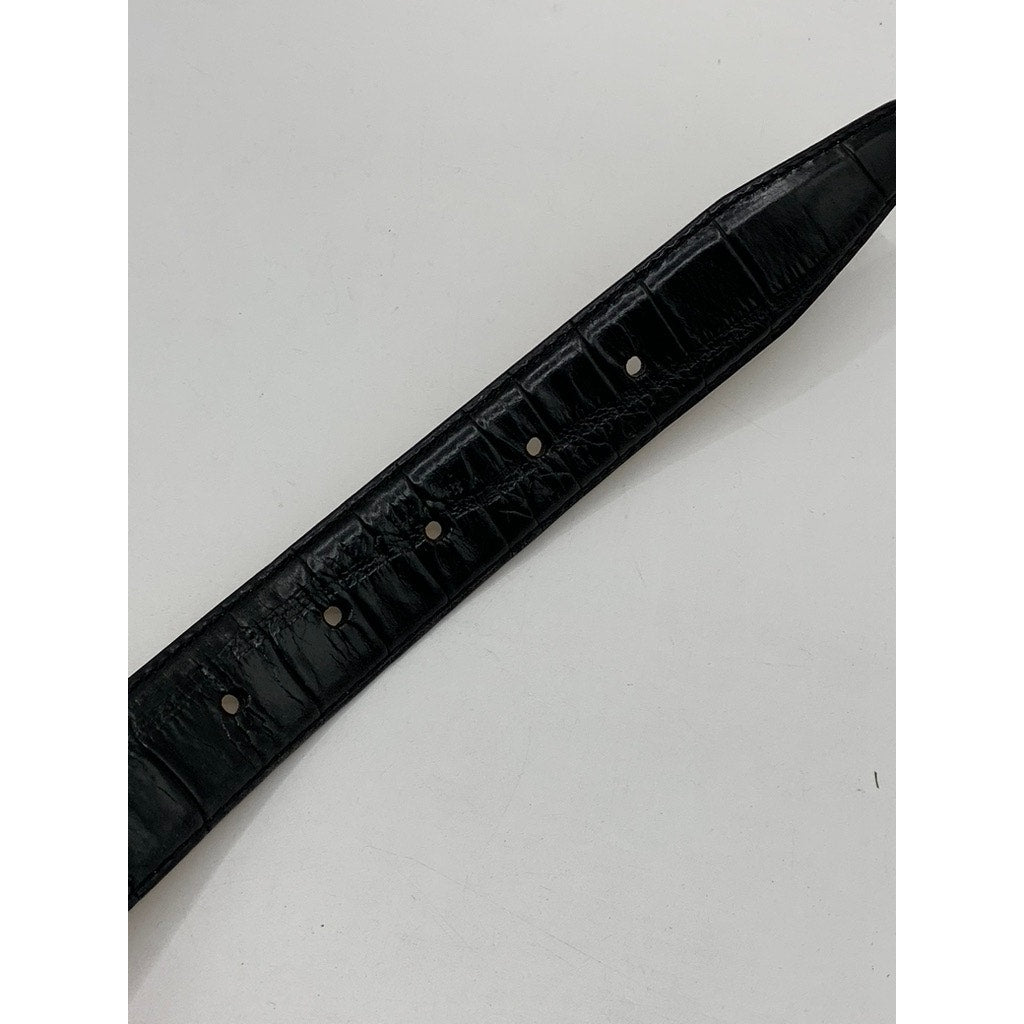 FOSSIL Women's Black Genuine Leather Hardware Belt SZ L