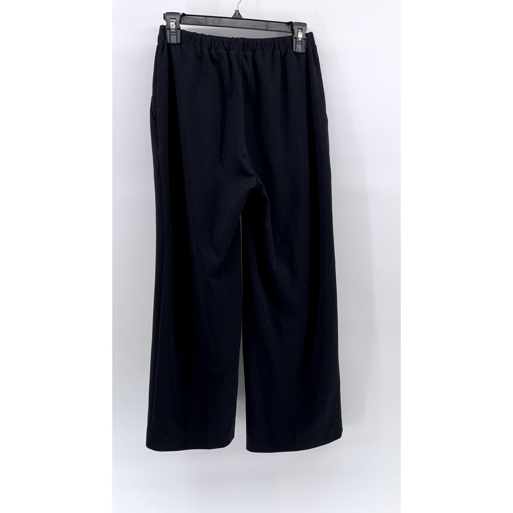 OAK+FORT Women's Black Elastic Waist Wide-Leg Pant SZ XS