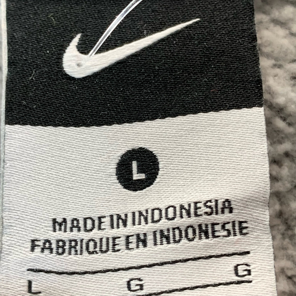 NIKE Men's Gray Logo Regular-Fit Pullover Hoodie SZ L