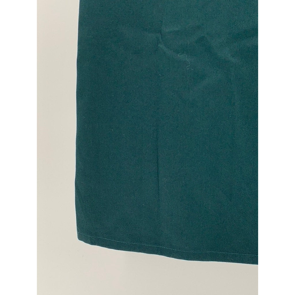 FASHION GALERIA Men's Dark Green Short Sleeve Button-Up Regular-Fit Shirt SZ M