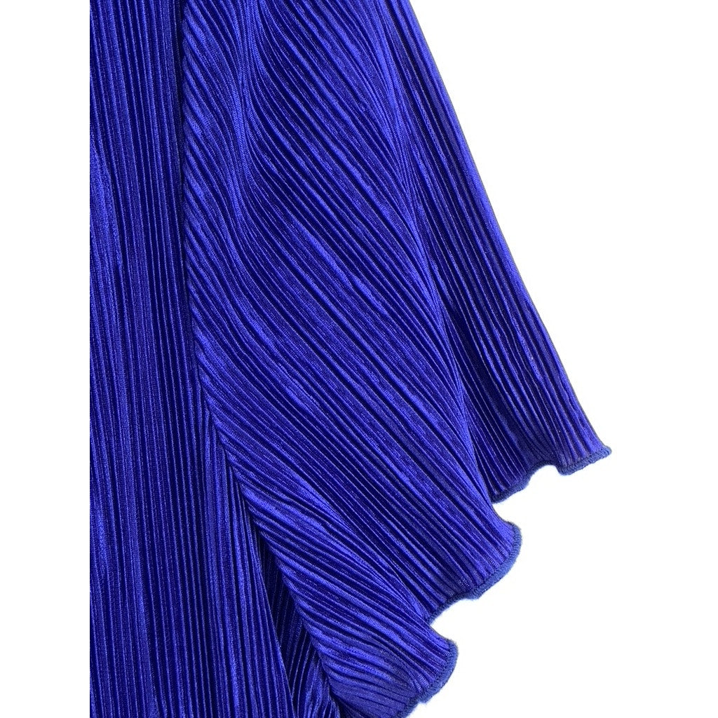 CONNECTED Women's Petite Dark Blue Pleated Tiered Dress SZ 14P