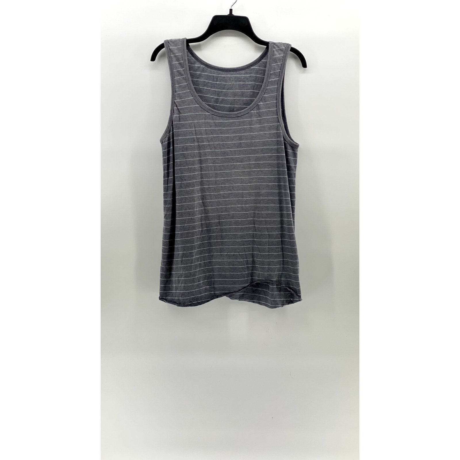 B2 Women's Blue Striped Scoop-Neck Sleeveless Tank Top SZ M