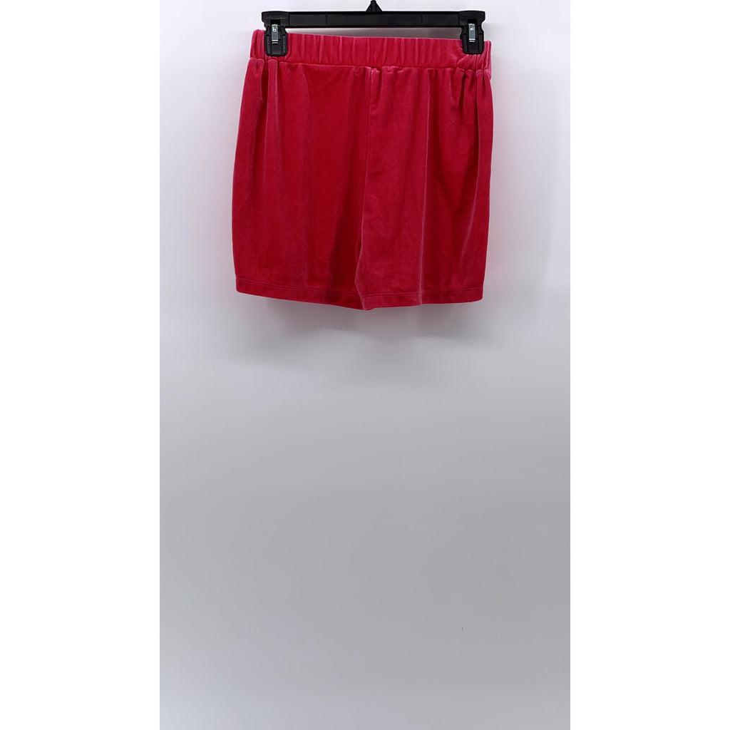 SHASA Women's Pink Velour High-Rise Pull-On Shorts SZ S