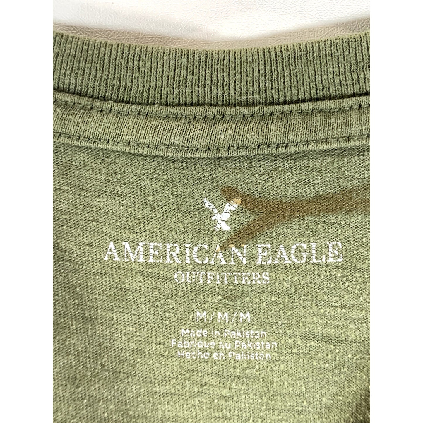 AMERICAN EAGLE OUTFITTERS Men's Green Crewneck Short Sleeve T-Shirt SZ M