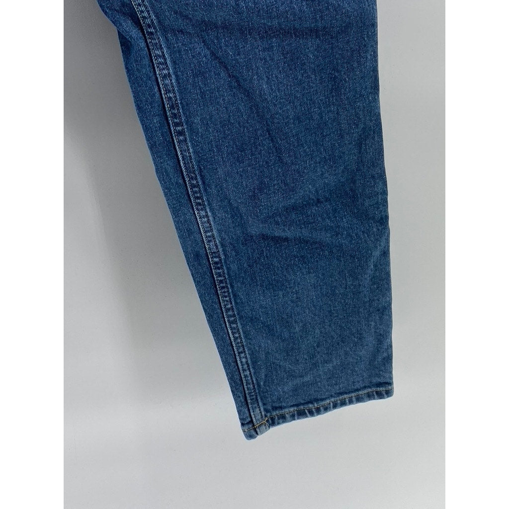 EVERLANE Women's Dark Blue High-Rise Straight-Leg The Original Cheeky Jean SZ 28