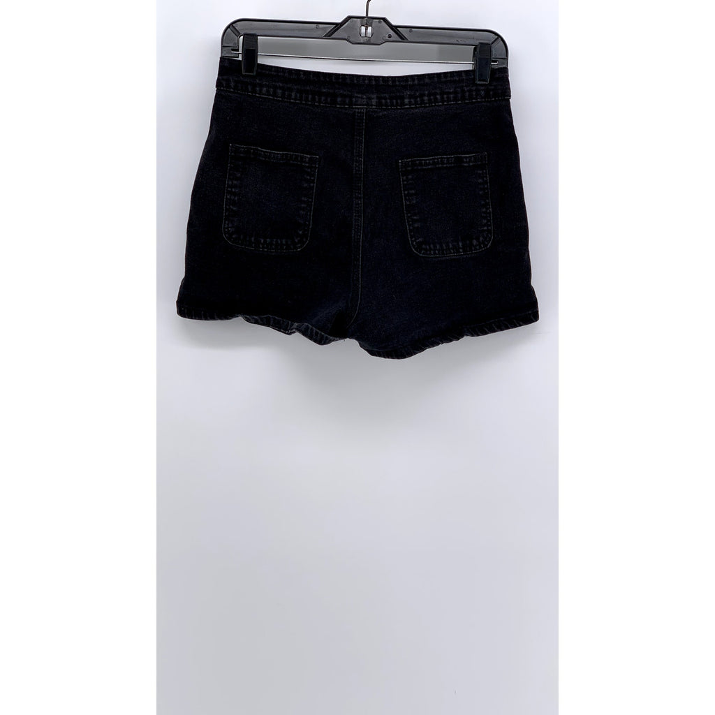 UNBRANDED Women's Black Solid High Rise Shorts  SZ L