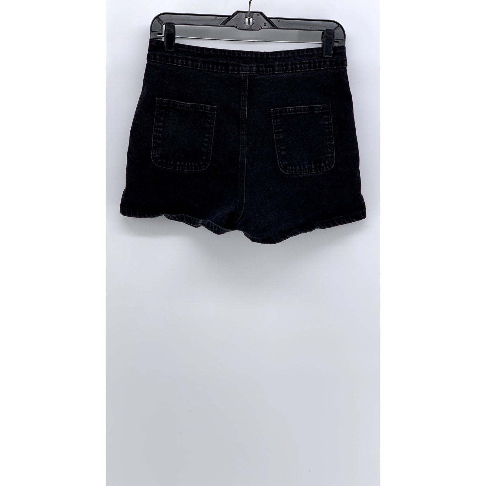 UNBRANDED Women's Black Solid High Rise Shorts  SZ L