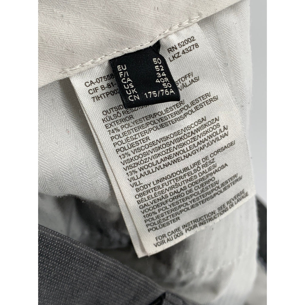 MEXX METROPOLITAN Men's Charcoal Gray Straight-Leg Regular-Fit Trousers SZ 40R