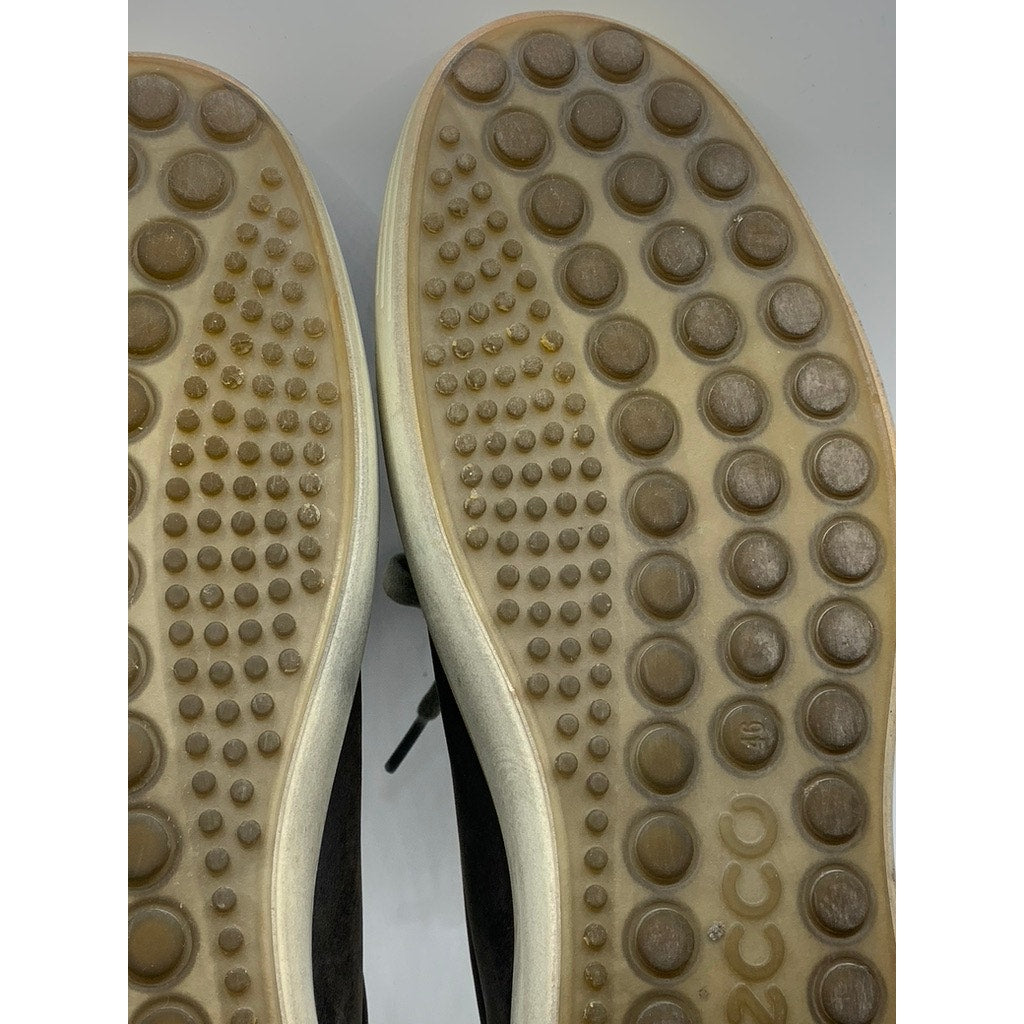 ECCO Men's Gray Faux-Leather Lightweight Sneakers SZ 12