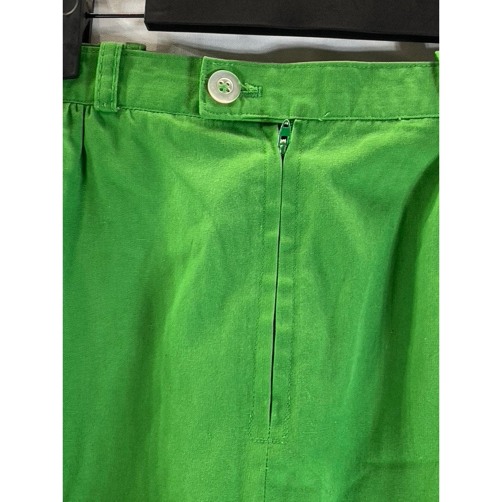 VINTAGE Women's Green Toucan/Parrot Graphic Knee Length A-Line Skirt SZ S