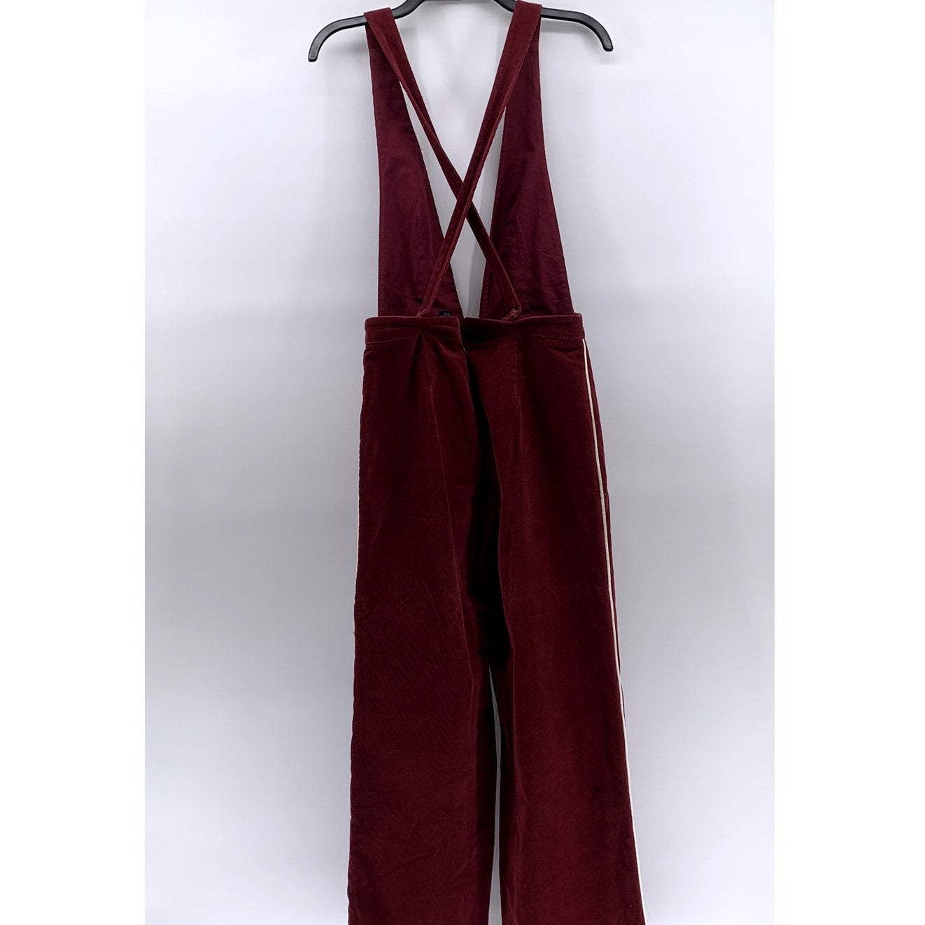 FOREVER 21 CONTEMPORARY Women’s Burgundy Corduroy Cross-Back Jumpsuit SZ M