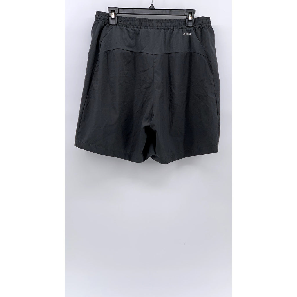 ADIDAS Men's Charcoal Gray PrimeGreen Aero Ready Pull-On Active Shorts SZ L