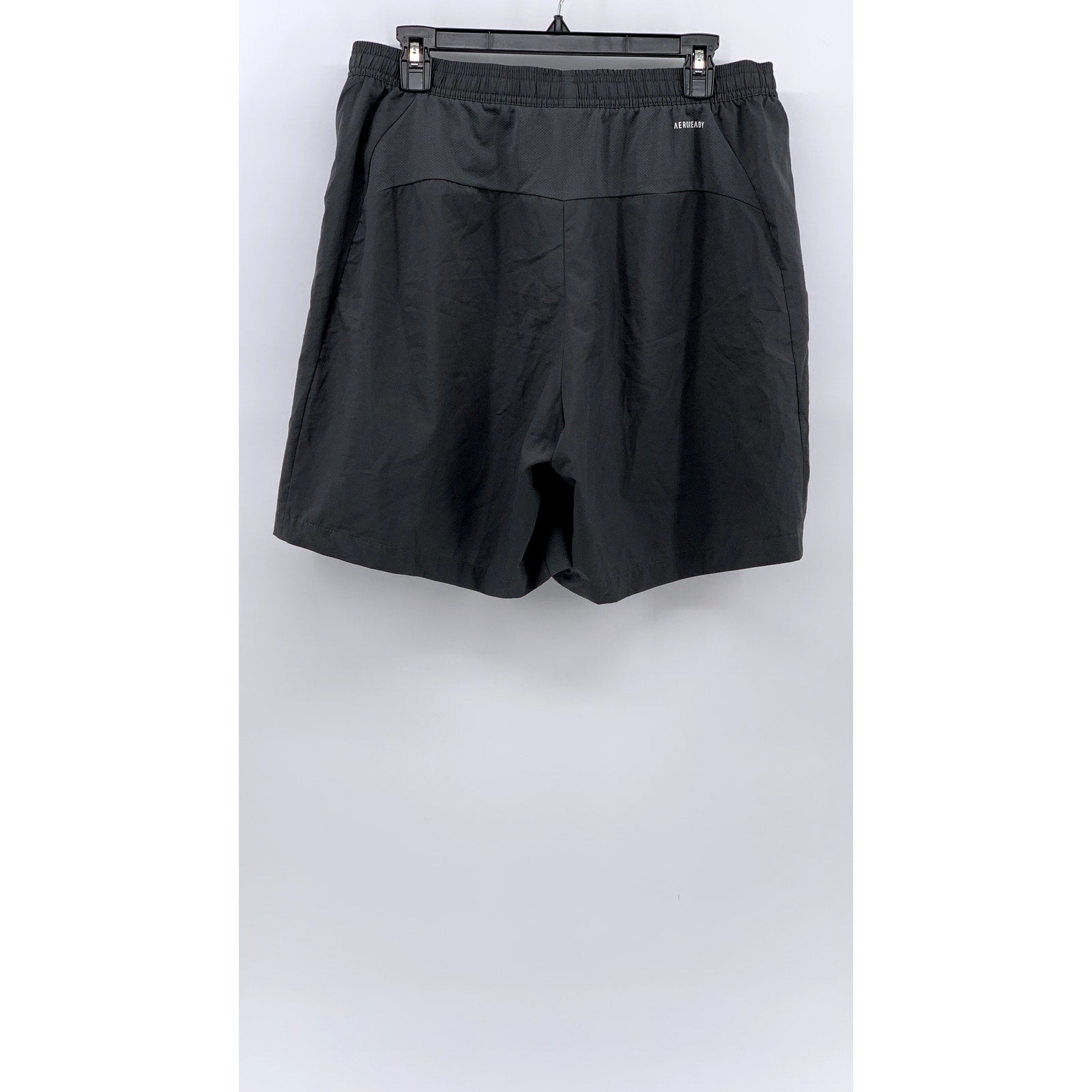 ADIDAS Men's Charcoal Gray PrimeGreen Aero Ready Pull-On Active Shorts SZ L