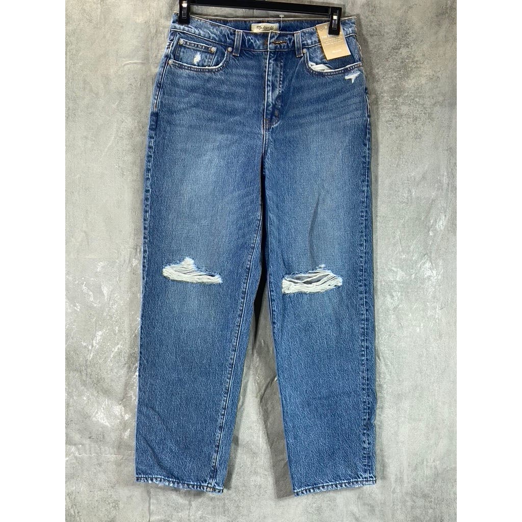 MADEWELL Women's Brockport Wash Low-Rise Distressed The Dad Jeans SZ 26