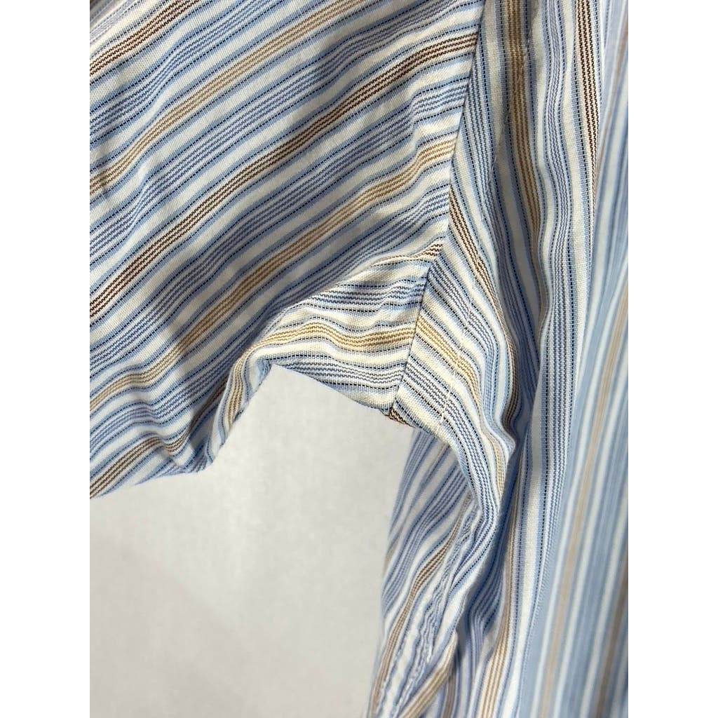 JOSEPH & FEISS INTERNATIONAL Men's Blue Striped Classic-Fit Shirt SZ 16.5 332/33