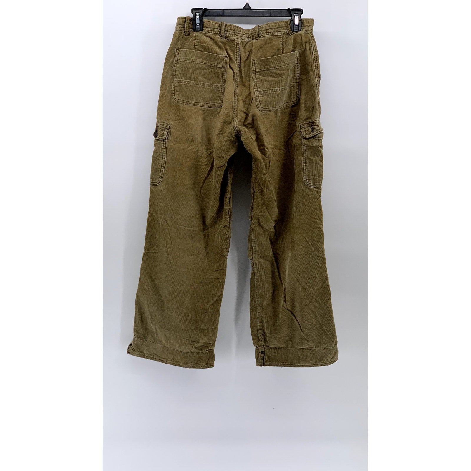 SUNNY CLOUDS Men's Brown Corduroy Baggy-Fit Straight-Leg Cargo Pants SZ 30