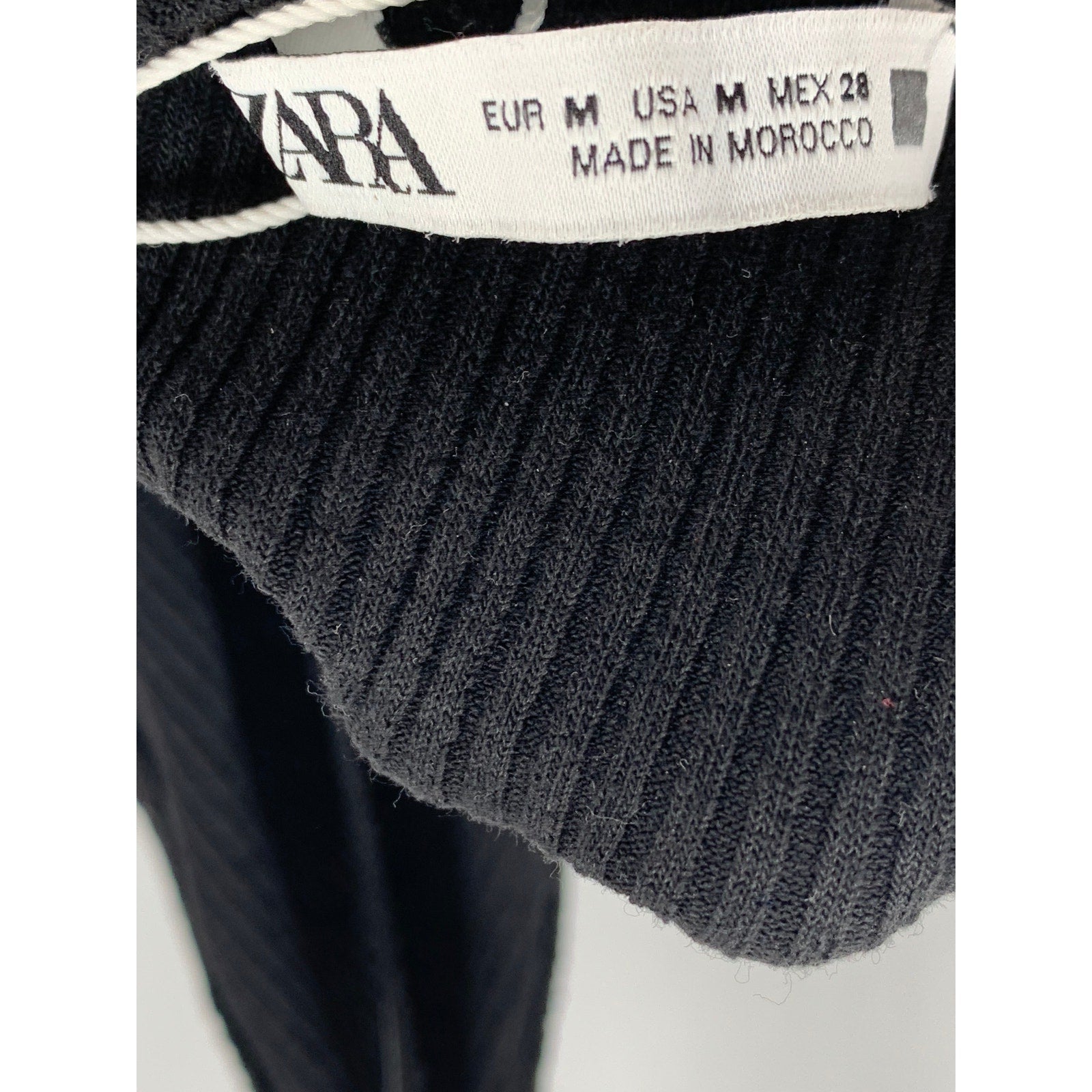 ZARA Women's Black Ribbed Halter Sleeveless Open-Back Maxi Bodycon Dress SZ M