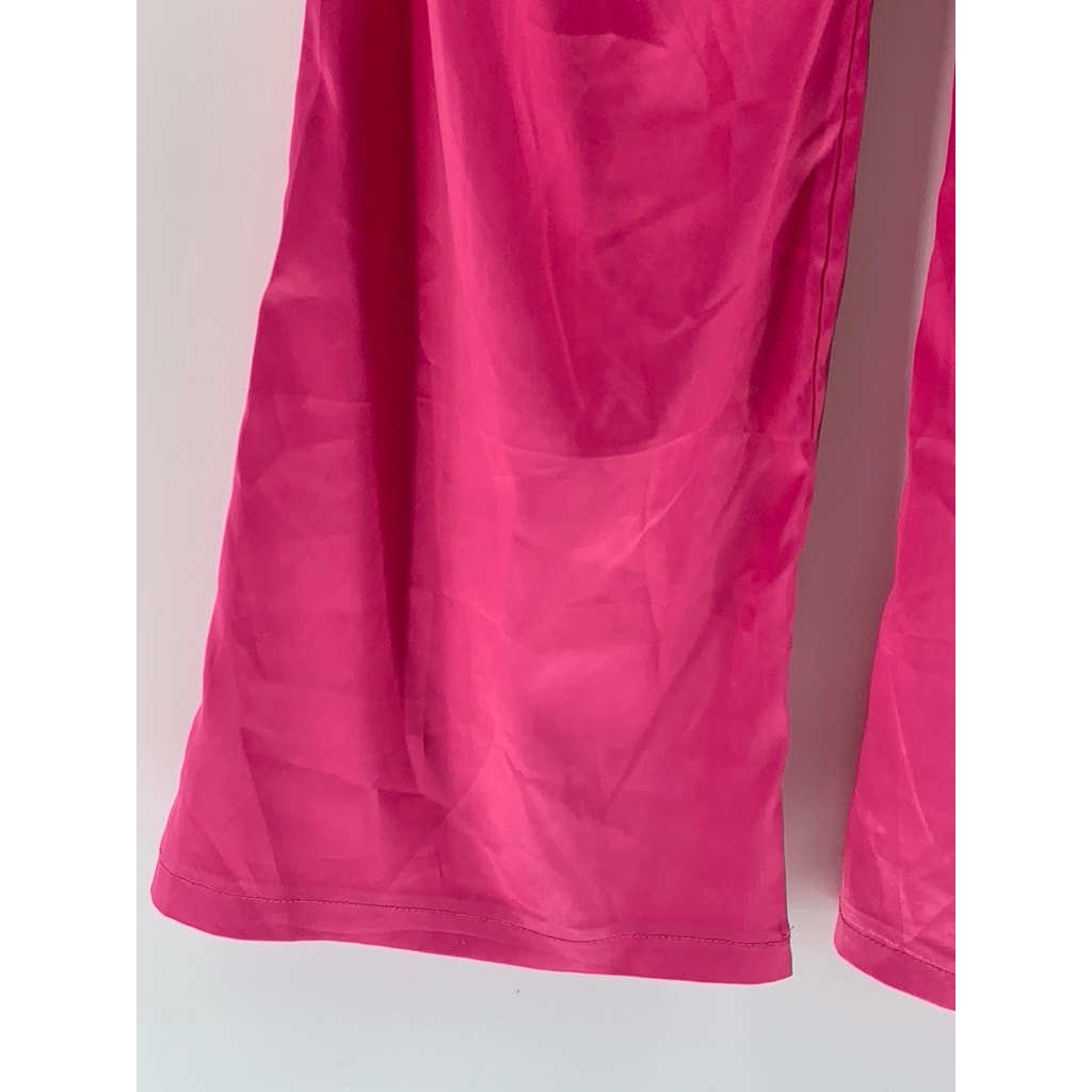 ADIKA Women's Fuchsia Pink Wide-Leg High-Rise Dress Up Pant SZ S