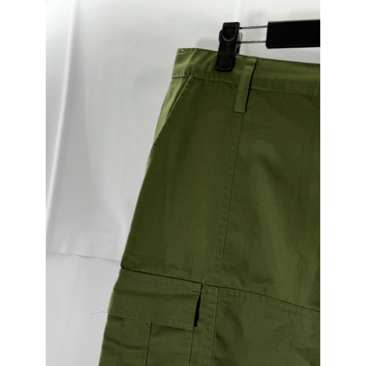 MOTEL Women's Dark Olive Widya Midi Straight Cargo Skirt SZ XS(US4)