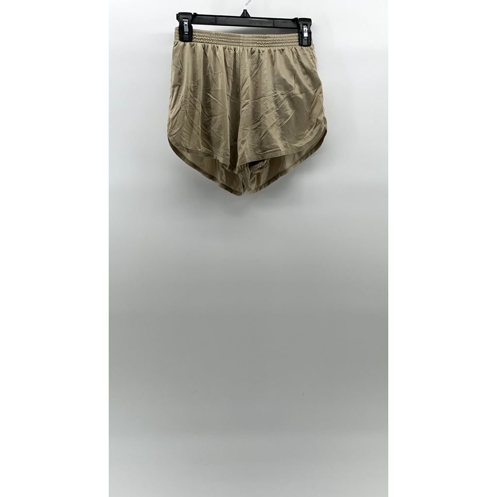 SOFFE Women's Beige Semi Sheer Pull-On Underlined Lightweight Shorts SZ S