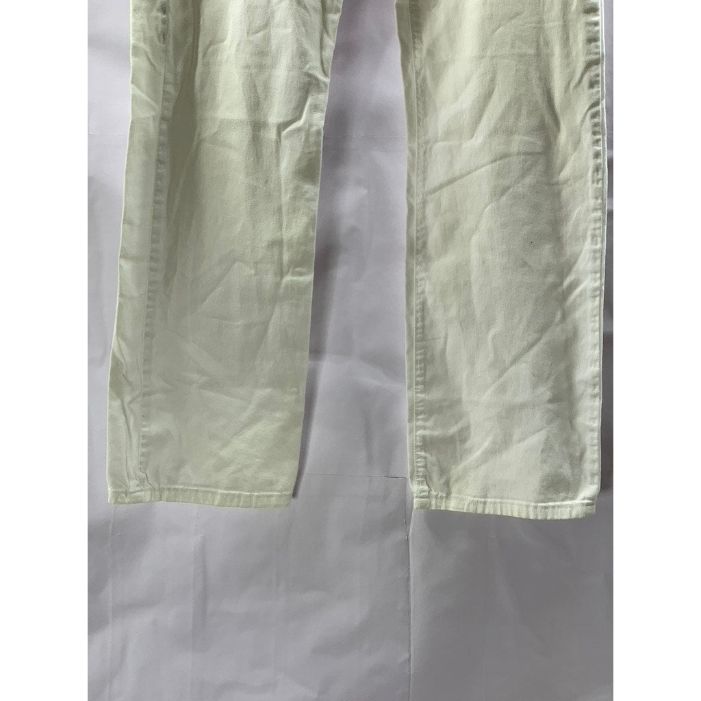 KATHARINE HAMNETT Women's White Denim Straight-Leg Five-Pocket Jean SZ 32