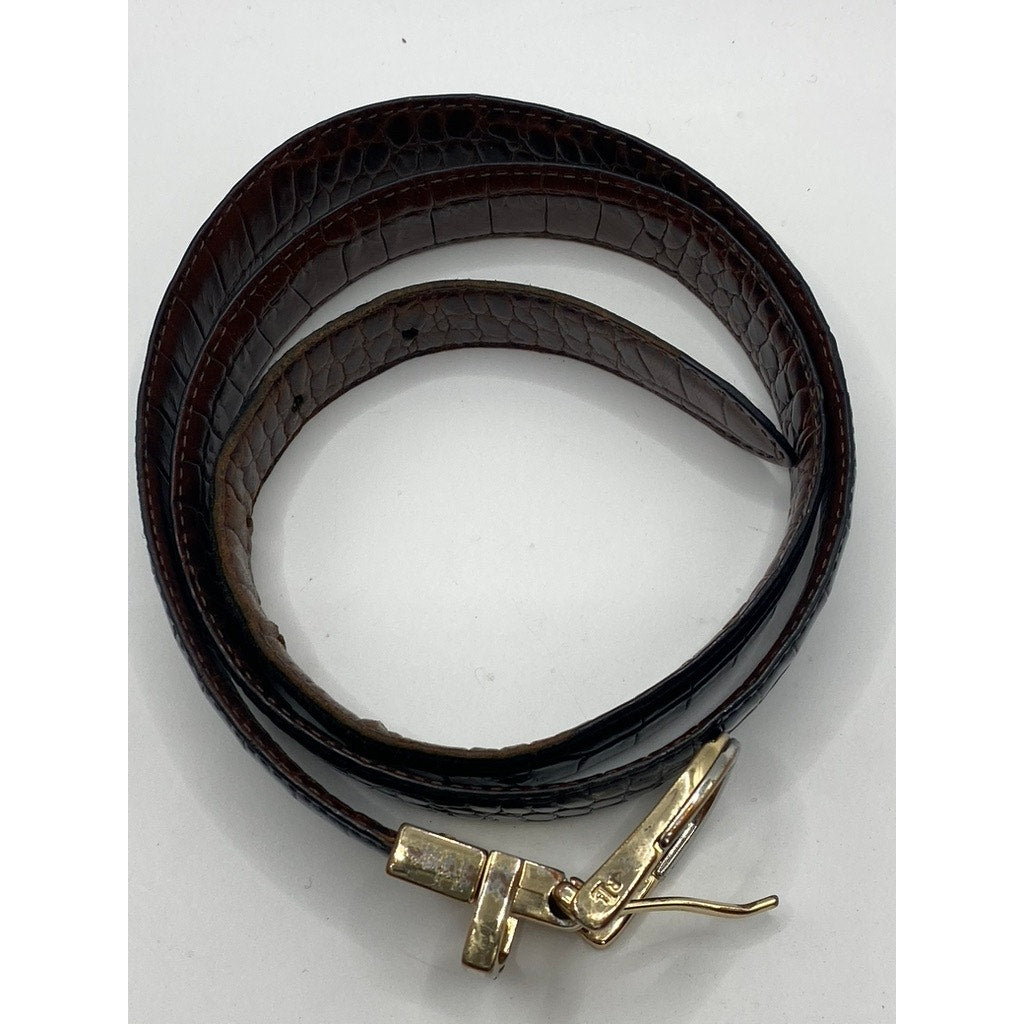 LAUREN RALPH LAUREN Women’s Black-Brown Animal Print Reversible Belt SZ OS